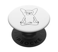 One Line Chihuahua Easy Pose PopSockets PopGrip Adhésif