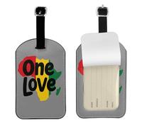 One Love Étiquette de bagage élégante avec impression africaine 10 x 7 cm