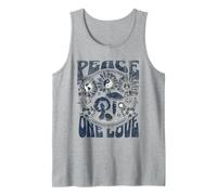 One Love Peace Fleurs mystiques célestes Champignons Terre Débardeur