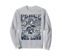 One Love Peace Fleurs mystiques célestes Champignons Terre Sweatshirt