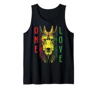 One Love Rasta Lion Jamaican Pride Reggae Africain Débardeur