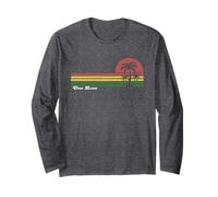 One Love Reggae Rasta Chemise Vintage Sunset Palm Trees Island Manche Longue