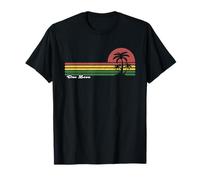 One Love Reggae Rasta Chemise Vintage Sunset Palm Trees Island T-Shirt