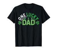 One Lucky Dad Shamrock Papa Irish Saint Patrick Day Daddy T-Shirt