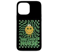 One Lucky Nurse St Patricks Day Retro Melting Happy Face Coque pour iPhone 13 Pro Max