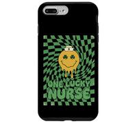 One Lucky Nurse St Patricks Day Retro Melting Happy Face Coque pour iPhone 7 Plus/8 Plus
