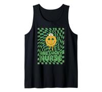 One Lucky Nurse St Patricks Day Retro Melting Happy Face Débardeur