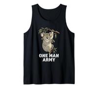 One Man Army Koala Militaire Soldat Camouflage Badass Débardeur