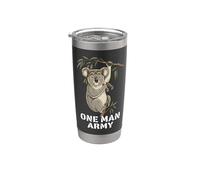 One Man Army Koala Militaire Soldat Camouflage Badass Gobelet isotherme en acier inoxydable double paroi