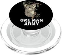 One Man Army Koala Militaire Soldat Camouflage Badass PopSockets PopGrip pour MagSafe