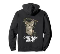 One Man Army Koala Militaire Soldat Camouflage Badass Sweat à Capuche