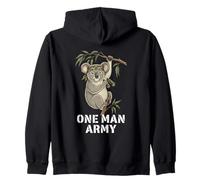 One Man Army Koala Militaire Soldat Camouflage Badass Sweat à Capuche