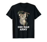 One Man Army Koala Militaire Soldat Camouflage Badass T-Shirt