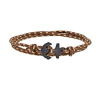 One Man Show - Bracelet marin nylon marron avec touche de beige, ancre carbone (318216)