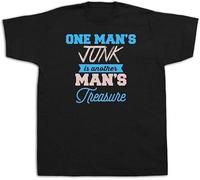 One Man's Junk is Another Treasure Quote Proverb Graffiti Tee Black Manches Courtes(Large)
