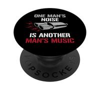 One Man's Noise Muffler Auto Enthusiast Guy Funny Car Citation PopSockets PopGrip Adhésif