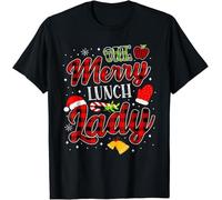 One Merry Lunch Lady Christmas Funny Xmas Gift Idea Tee T-Shirt S-3XL