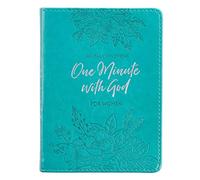 One-Minute with God for Women 365 Daily Devotions for Refreshment and Encouragement Teal Faux Leather Flexcover Gift Book Devotional W/Ribbon Marker