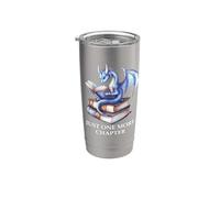 One More Chapter Dragon Bookish Books & Dragons Reading Book Gobelet isotherme en acier inoxydable double paroi