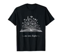 One More Chapter Light Botanical Minimalist Bookworm T-Shirt