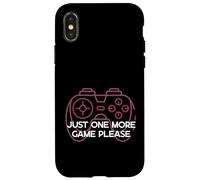 One More Game Please Funny Gamer Humour Gaming Coque pour iPhone X/XS