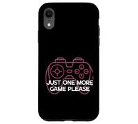 One More Game Please Funny Gamer Humour Gaming Coque pour iPhone XR
