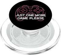 One More Game Please Funny Gamer Humour Gaming PopSockets PopGrip pour MagSafe