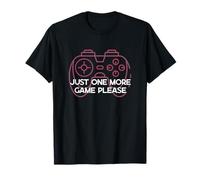 One More Game Please Funny Gamer Humour Gaming T-Shirt