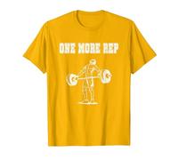 One More Rep T-Shirt pour Bodybuilder T-Shirt, Homme, Doré Vif, S