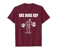 One More Rep T-Shirt pour Bodybuilder T-Shirt, Homme, Marron, S