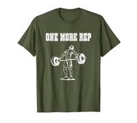 One More Rep T-Shirt pour Bodybuilder T-Shirt, Homme, Olive, M