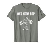 One More Rep T-Shirt pour Bodybuilder T-Shirt, Homme, Vert Kaki chiné, M