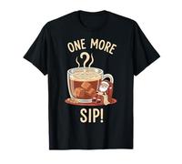 One More Sip Père Noël Chocolat Chaud Noël Pyjama de Noël T-Shirt