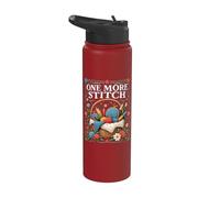 One More Stitch Broderie Au Point De Croix Stainless Steel Insulated Water Bottle