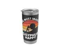 One Must Imagine Sisyphe Mythologie grecque heureuse et amusante Gobelet isotherme en acier inoxydable double paroi