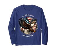 One Nation, One God - Vintage Watercolor Eagle 1776-2026 250 Manche Longue