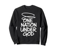 One Nation Under God - Graffiti chrétien Patriotique Sweatshirt