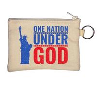 One Nation Under God Porte-monnaie Statue de la Liberté USA Beige