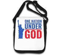 One Nation Under God Statue of Liberty USA Sac à bandoulière Blanc