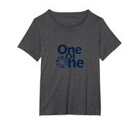 One of One : Déclaration d'identité Unique pour Les particuliers T-Shirt, Femme Grandes Tailles, Chiné Foncé, 2X