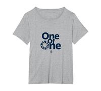 One of One : Déclaration d'identité Unique pour Les particuliers T-Shirt, Femme Grandes Tailles, Gris Chiné, 5X