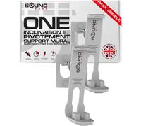 One, One Gen 2, One Sl, Play:1 Support Mural - Pack Double - Blanc - Compatible Avec Sonos One, One Gen 2, Onesl & Play:1, Conçu Au Royaume-Uni