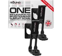 One, One Gen 2, One Sl, Play:1 Support Mural - Pack Double - Noir - Compatible Avec Sonos One, One Gen 2, Onesl & Play:1, Conçu Au Royaume-Uni
