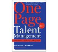 One Page Talent Management with a New Introduction by Miriam Ort Marc Effron, Miriam Ort (Auteur)