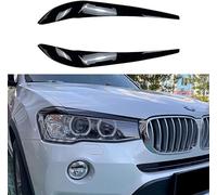 One Pair Sourcils de Phares,Ajustement pour BMW X3 F25 X4 F26 2014-2017 Voiture Phares Sourcils Paupières Couvercles Lunette Autocollant Garniture Kits,1 Pair Glossy Black