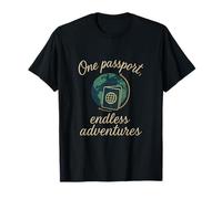 One Passport Endless Adventures - Citation de Voyage T-Shirt