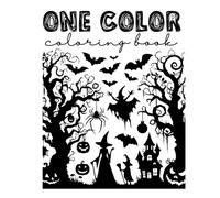 One Pen, One Color Halloween Edition: Spooky Adult Coloring for Stress Relief, Relaxation, and Mindful Fun with Witches, Pumpkins, and Bats, Cozy Autumn, Halloween Activity, One Color Coloring Book
