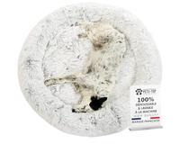 One PETS-TOP Coussin Chien XXL (95 cm Gris Perle) | Entièrement Déhoussable Lavable Fermetures YKK, Rond Donut Anti-Stress, Coussin Fibre PP et Mousse 2,5 cm, Antidérapant