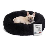 One PETS-TOP Coussin Chien XXL (95 cm Noir) | Entièrement Déhoussable Lavable Fermetures YKK, Rond Donut Anti-Stress, Coussin Fibre PP et Mousse 2,5 cm, Antidérapant