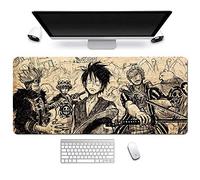 One Piece 900x400mm Tapis de Souris XXL Multifonction Gaming Mousepad XXL Grand sous Main, Anime Souris 3mm Bureau Anti-Glissant Surface Texturée pour Ordinateur, H